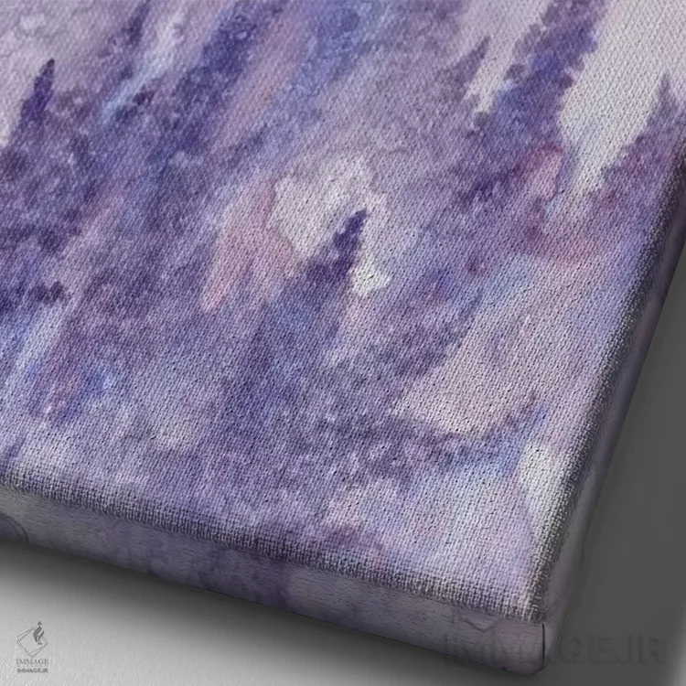 تابلو انتزاعی آبدار اثر امیلی ماگون - نمای نزدیک بافت بوم