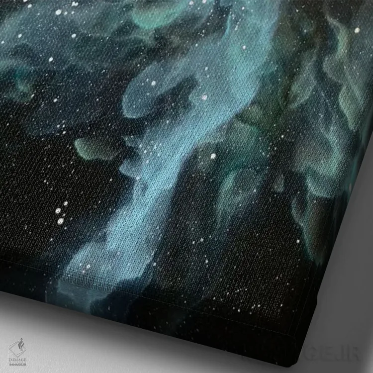 تابلو دکوراتیو سحابی هفت اثر امیلی ماگون - نمای نزدیک بافت بوم