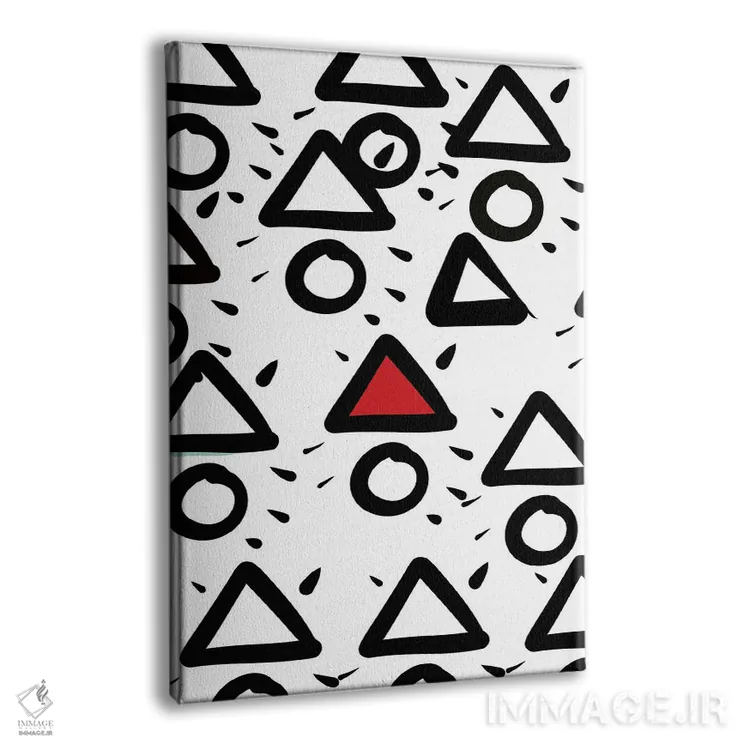 تابلو مینیمال مثلث قرمز منحصر به فرد است اثر امانوئل سیگنورینو - نمای پرسپکتیو محصول