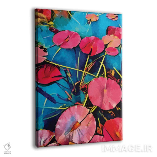 تابلو دکوراتیو شکوفایی زنبق های پاپ اثر امانوئل سیگنورینو - نمای پرسپکتیو محصول