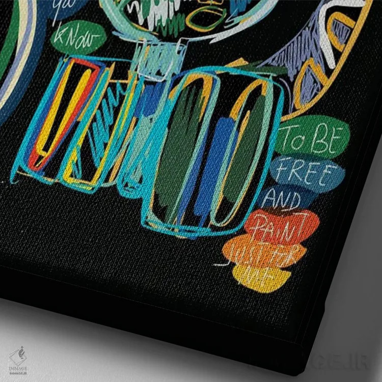 تابلو مدرن کمتر بیشتر است، عشق زیبای من اثر امانوئل سیگنورینو - نمای نزدیک بافت بوم