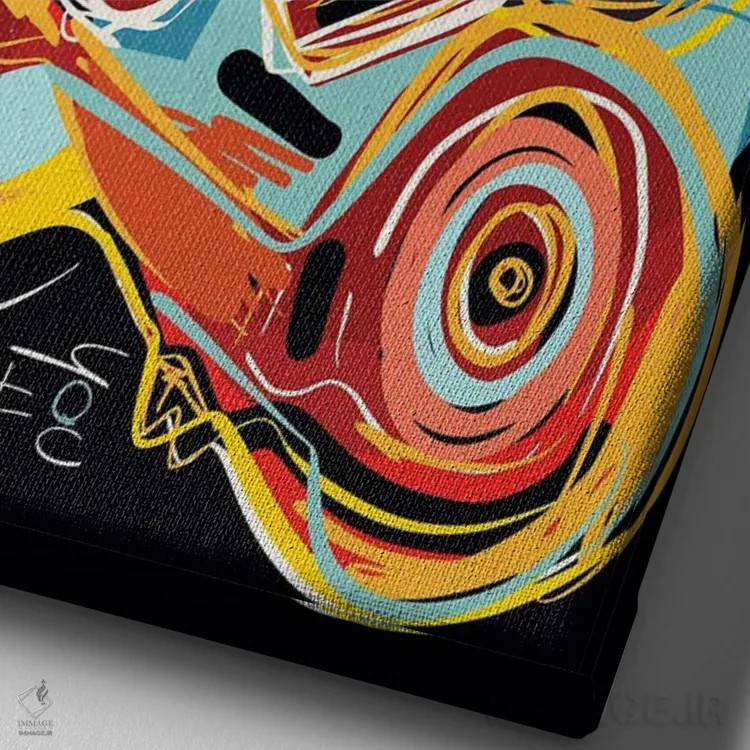 تابلو دکوراتیو تو اینجایی با دریا اثر امانوئل سیگنورینو - نمای نزدیک بافت بوم