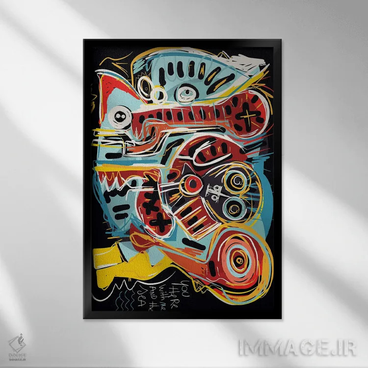 تابلو دکوراتیو تو اینجایی با دریا اثر امانوئل سیگنورینو - نمای قابدار مشکی