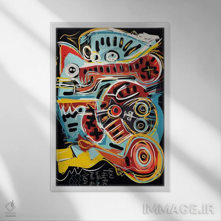 تابلو دکوراتیو تو اینجایی با دریا اثر امانوئل سیگنورینو - نمای قابدار سفید