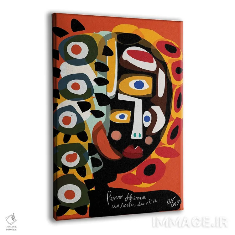 تابلو دکوراتیو زن آفریقایی در حال رویاپردازی است اثر امانوئل سیگنورینو - نمای پرسپکتیو محصول