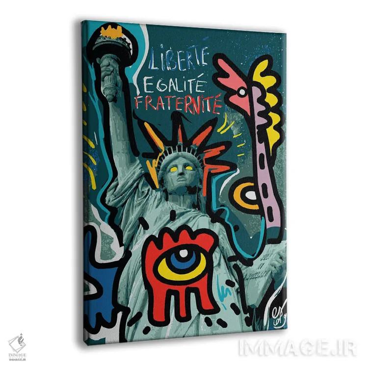 تابلو دکوراتیو آزادی، برابری، برادری اثر امانوئل سیگنورینو - نمای پرسپکتیو محصول