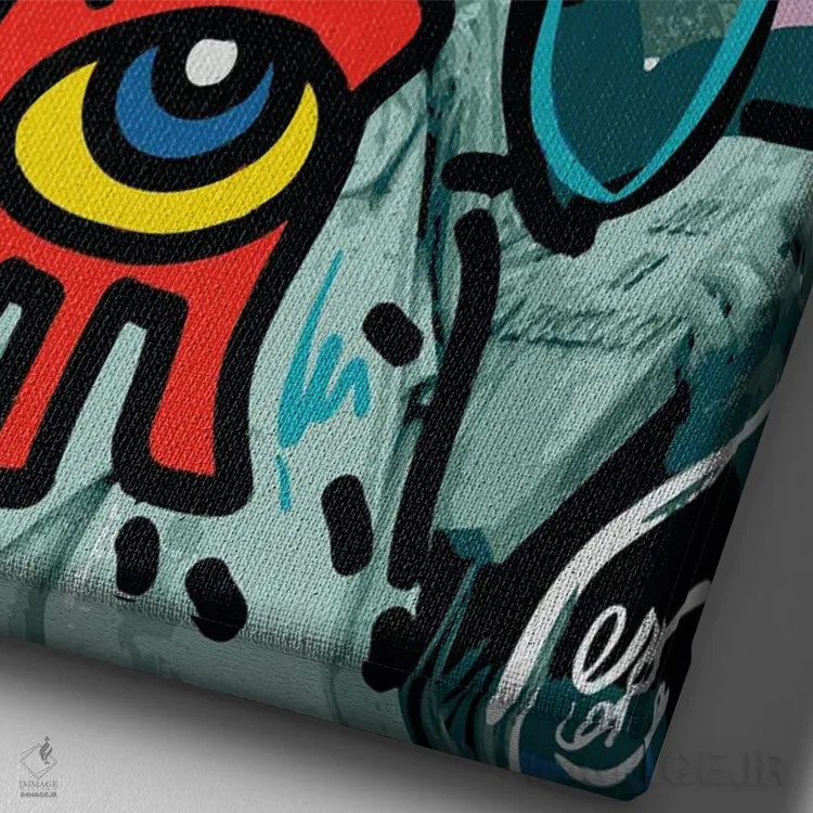 تابلو دکوراتیو آزادی، برابری، برادری اثر امانوئل سیگنورینو - نمای نزدیک بافت بوم