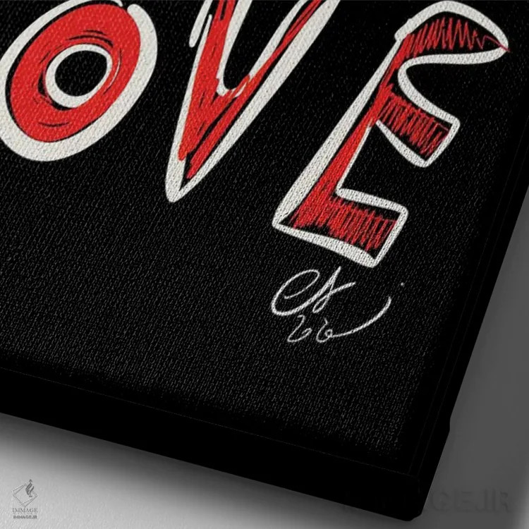 تابلو دکوراتیو هنر جهانی است مثل عشق اثر امانوئل سیگنورینو - نمای نزدیک بافت بوم