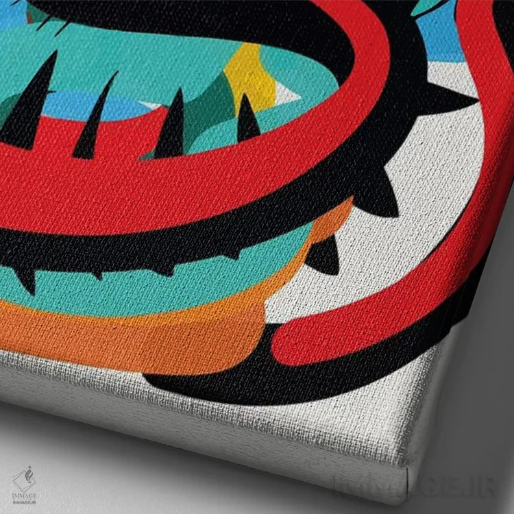 تابلو دکوراتیو انرژی اولیه هنر اثر امانوئل سیگنورینو - نمای نزدیک بافت بوم