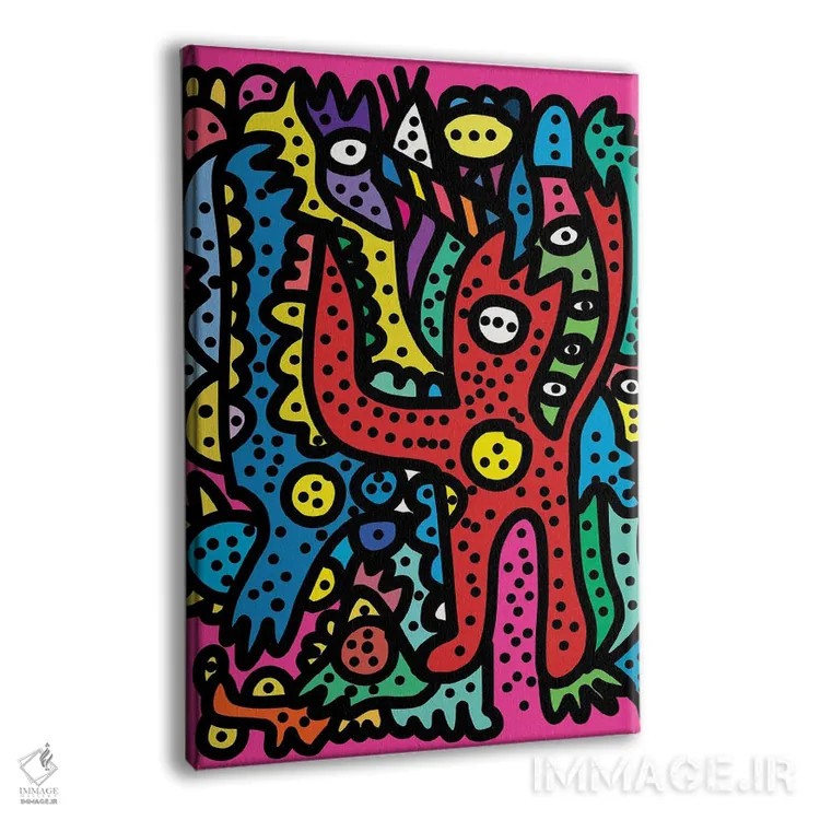 تابلو دکوراتیو مهمانی صورتی اثر امانوئل سیگنورینو - نمای پرسپکتیو محصول