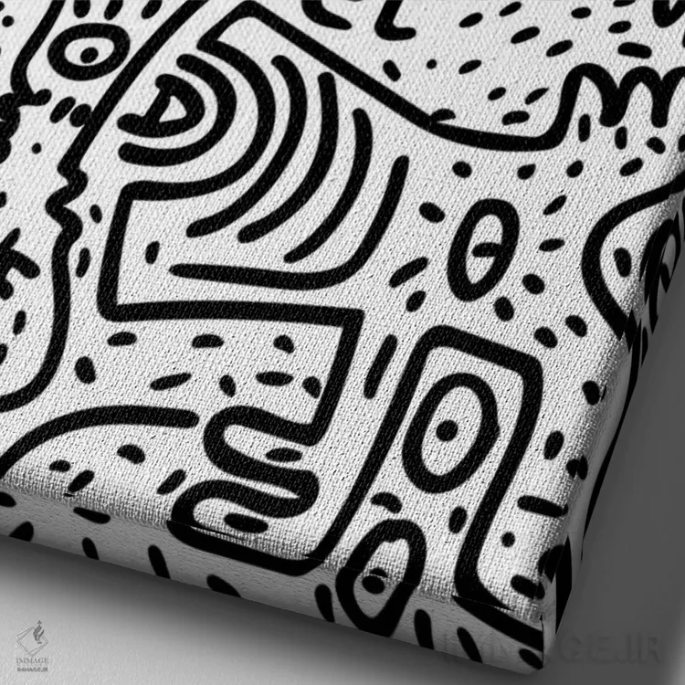 تابلو مینیمال جیغ اثر امانوئل سیگنورینو - نمای نزدیک بافت بوم