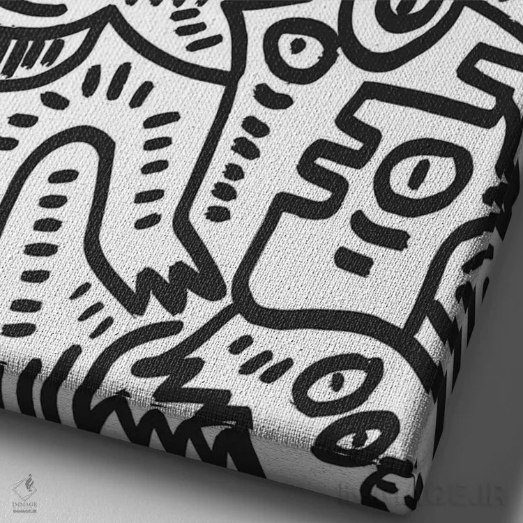 تابلو مینیمال برای حقوقت مبارزه کن اثر امانوئل سیگنورینو - نمای نزدیک بافت بوم