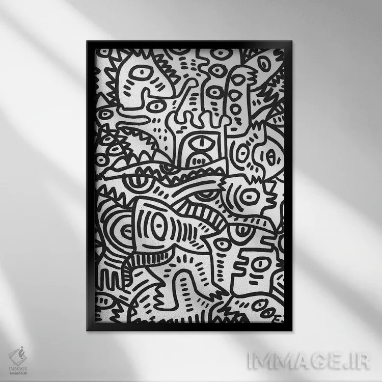 تابلو مینیمال برای حقوقت مبارزه کن اثر امانوئل سیگنورینو - نمای قابدار مشکی