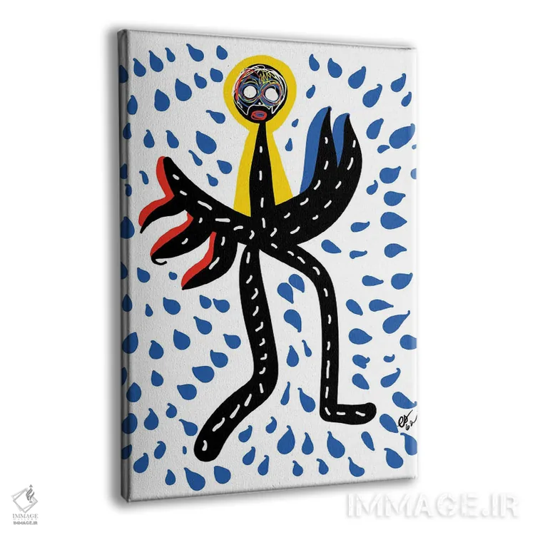 تابلو دکوراتیو رقص باران اثر امانوئل سیگنورینو - نمای پرسپکتیو محصول