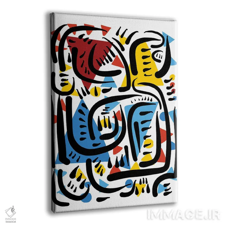 تابلو انتزاعی انرژی جادویی زندگی آفریقایی اثر امانوئل سیگنورینو - نمای پرسپکتیو محصول