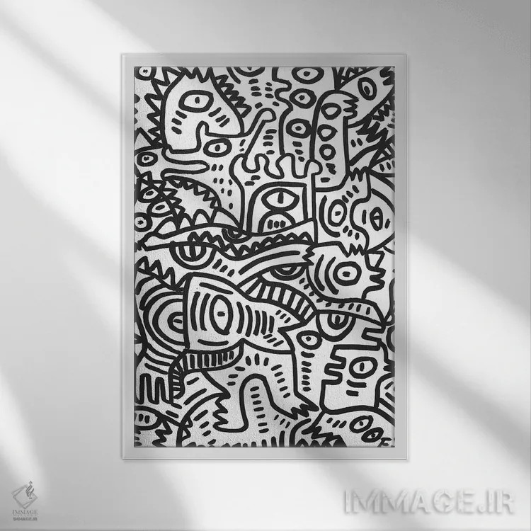 تابلو مینیمال برای حقوقت مبارزه کن اثر امانوئل سیگنورینو - نمای قابدار سفید