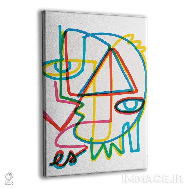 تابلو مینیمال خطوط گرافیتی انرژی مثبت اثر امانوئل سیگنورینو - نمای پرسپکتیو محصول