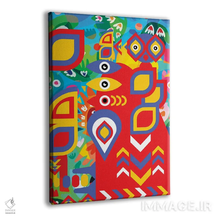 تابلو انتزاعی روح مایا در جنگل اثر امانوئل سیگنورینو - نمای پرسپکتیو محصول