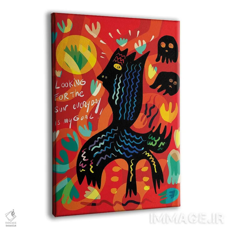 تابلو انتزاعی در جستجوی خورشید اثر امانوئل سیگنورینو - نمای پرسپکتیو محصول