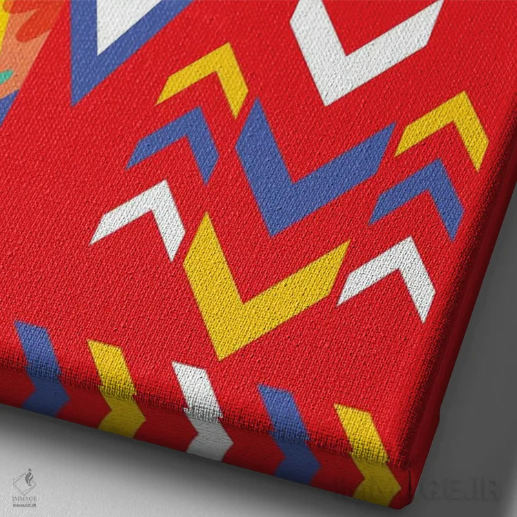 تابلو انتزاعی روح مایا در جنگل اثر امانوئل سیگنورینو - نمای نزدیک بافت بوم