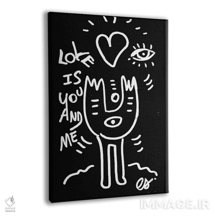 تابلو مدرن عشق یعنی من و تو اثر امانوئل سیگنورینو - نمای پرسپکتیو محصول