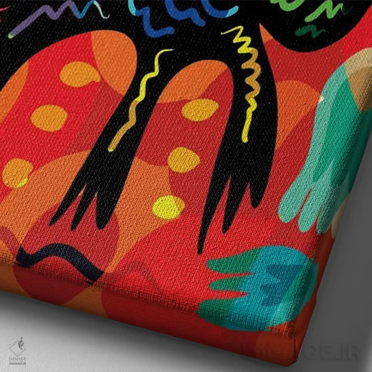 تابلو انتزاعی در جستجوی خورشید اثر امانوئل سیگنورینو - نمای نزدیک بافت بوم