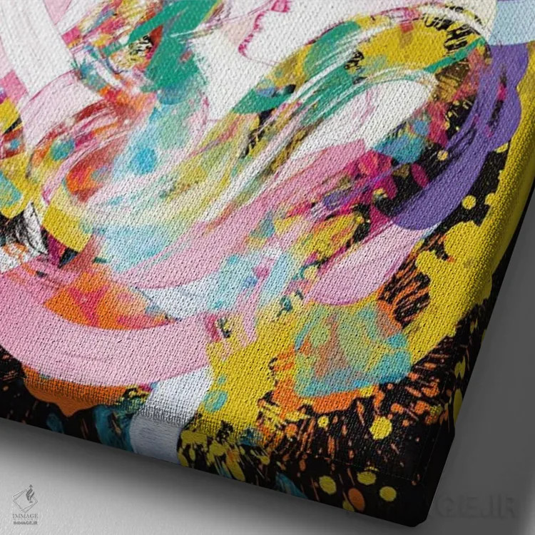 تابلو دکوراتیو کیهان انتزاعی ذن اثر امانوئل سیگنورینو - نمای نزدیک بافت بوم