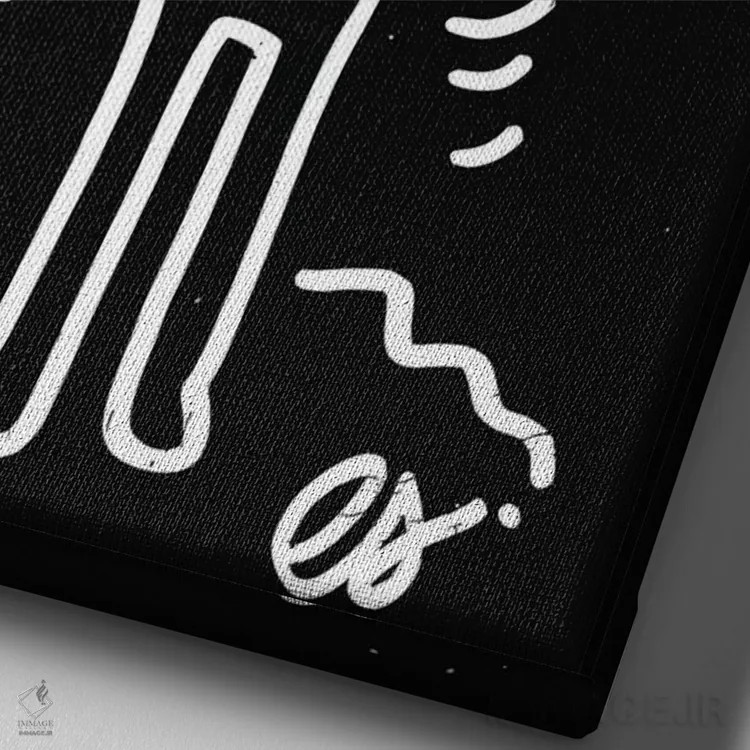 تابلو مدرن عشق یعنی من و تو اثر امانوئل سیگنورینو - نمای نزدیک بافت بوم