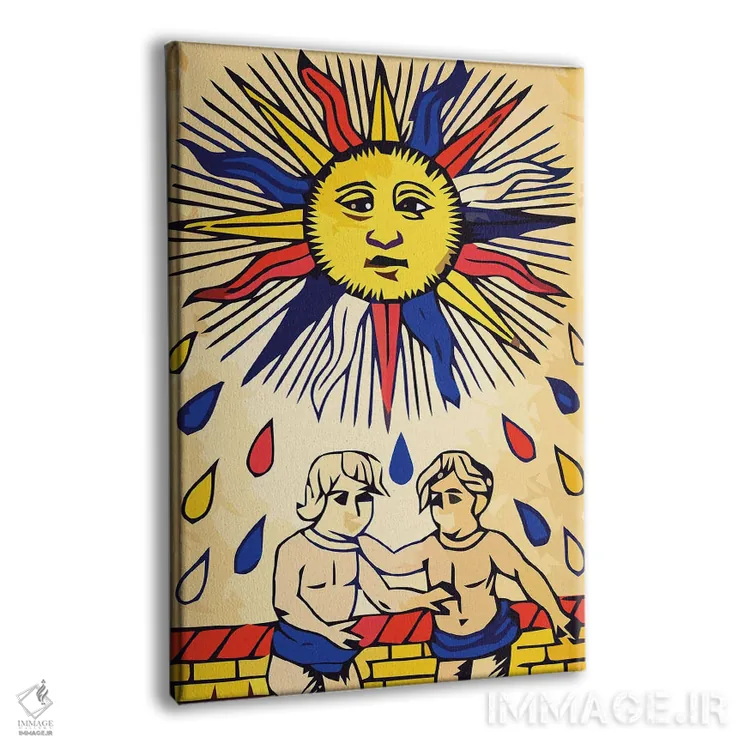 تابلو دکوراتیو خورشید اثر امانوئل سیگنورینو - نمای پرسپکتیو محصول