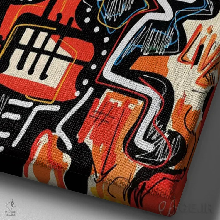 تابلو دکوراتیو هنر به مثابه اراده اثر امانوئل سیگنورینو - نمای نزدیک بافت بوم