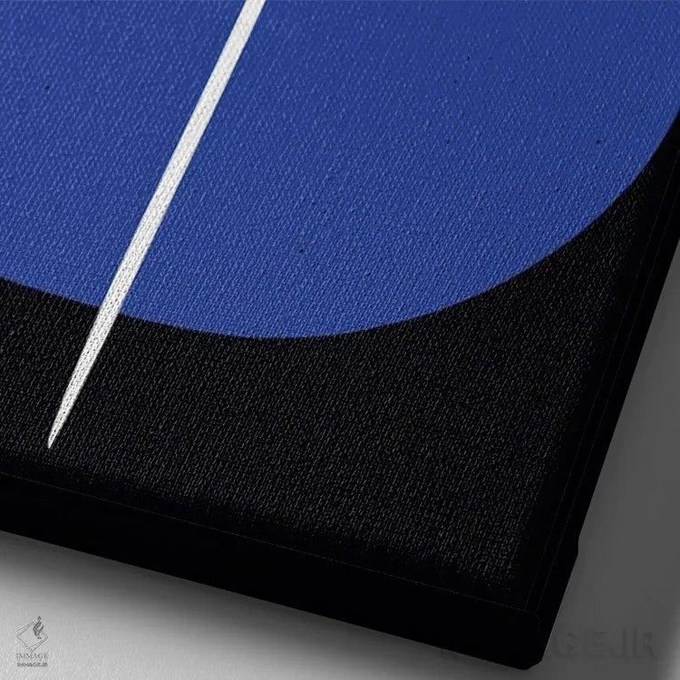 تابلو انتزاعی سنگ های ذن سیاه اثر امانوئل سیگنورینو - نمای نزدیک بافت بوم