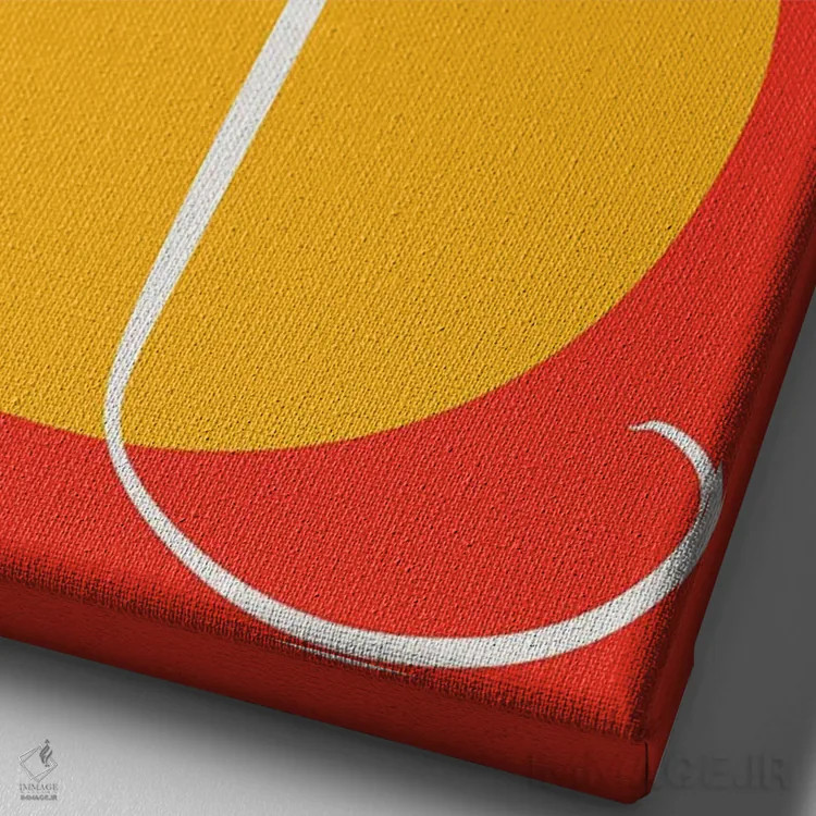 تابلو انتزاعی سنگ های ذن قرمز اثر امانوئل سیگنورینو - نمای نزدیک بافت بوم