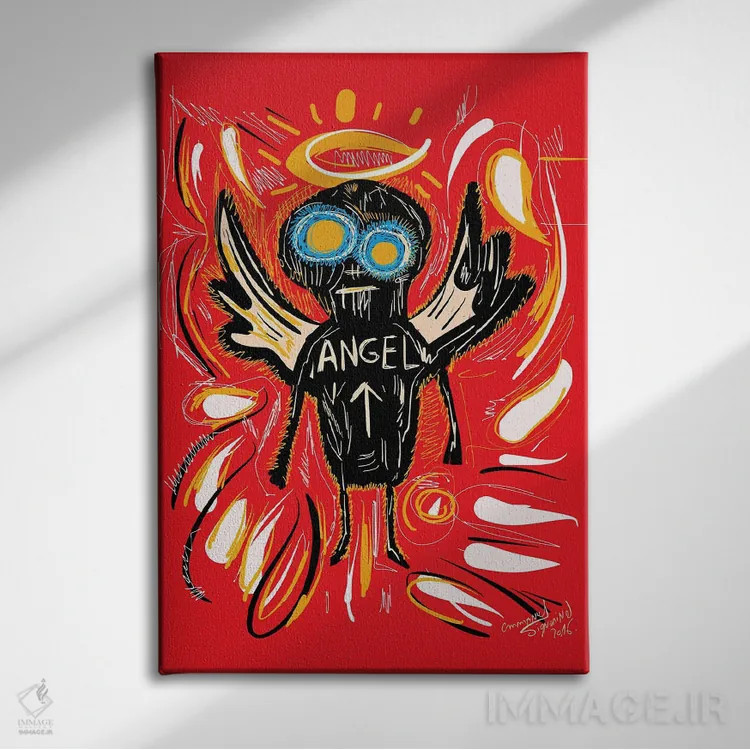 تابلو دکوراتیو فرشته اثر امانوئل سیگنورینو - نمای روبهرو روی دیوار