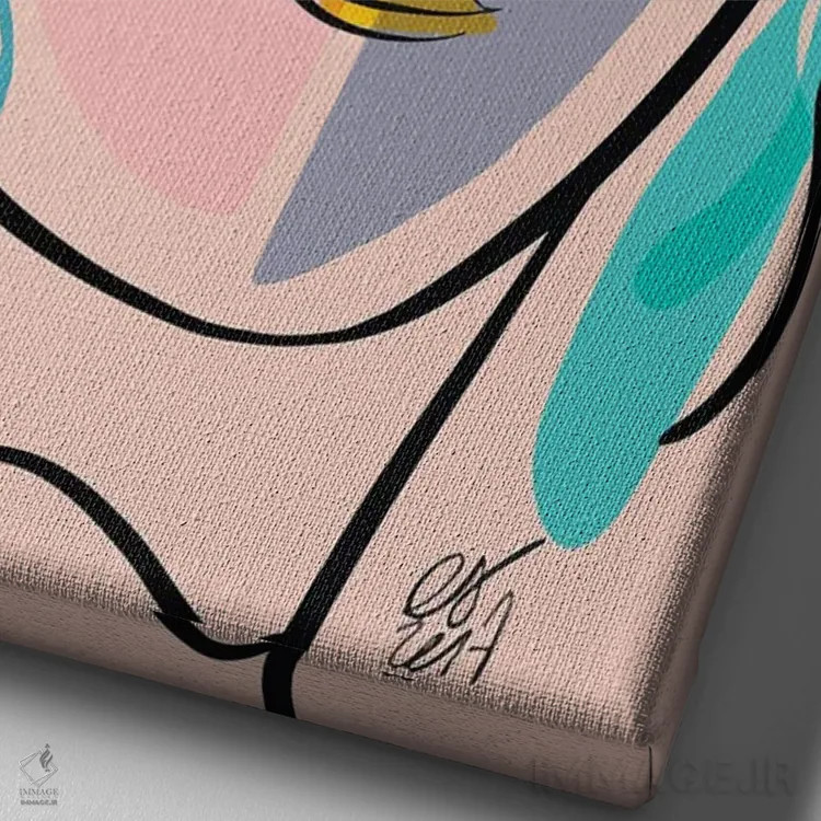 تابلو مینیمال پرتره پاستل استفانیا اثر امانوئل سیگنورینو - نمای نزدیک بافت بوم