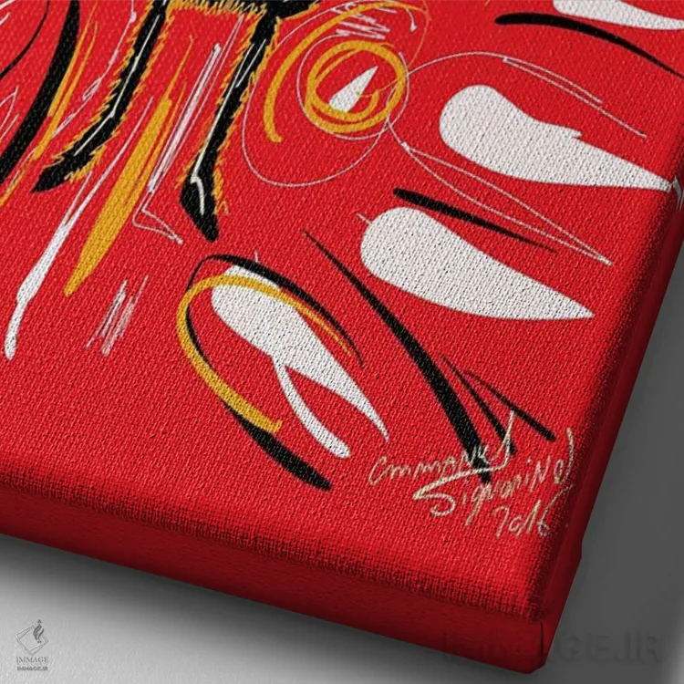 تابلو دکوراتیو فرشته اثر امانوئل سیگنورینو - نمای نزدیک بافت بوم