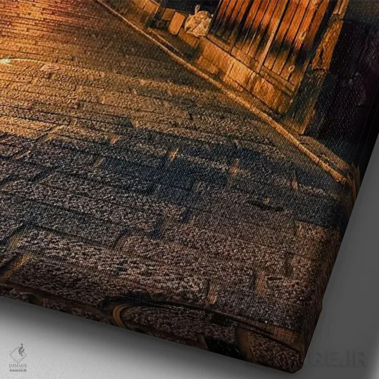 تابلو دکوراتیو شهر کیوتو اثر مانجیک پیکچرز - نمای نزدیک بافت بوم