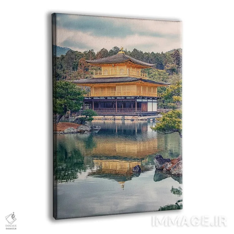 تابلو دکوراتیو معبد کینکاکوجی اثر مانجیک پیکچرز - نمای پرسپکتیو محصول