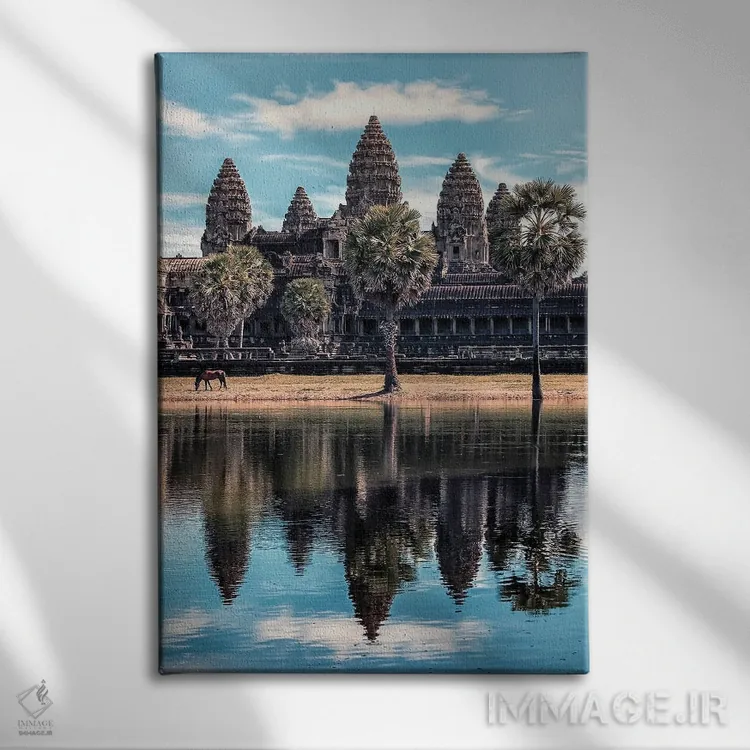 تابلو دکوراتیو انعکاس انگکور اثر مانجیک پیکچرز - نمای روبهرو روی دیوار