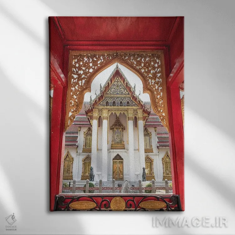 تابلو دکوراتیو سبک تایلندی اثر مانجیک پیکچرز - نمای روبهرو روی دیوار