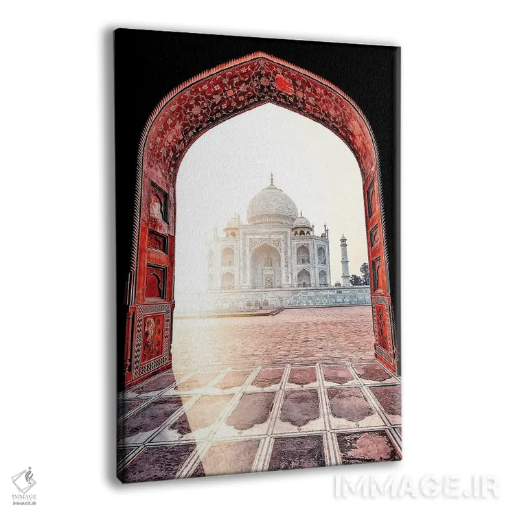 تابلو دکوراتیو تابش نور خورشید بر تاج محل اثر مانجیک پیکچرز - نمای پرسپکتیو محصول