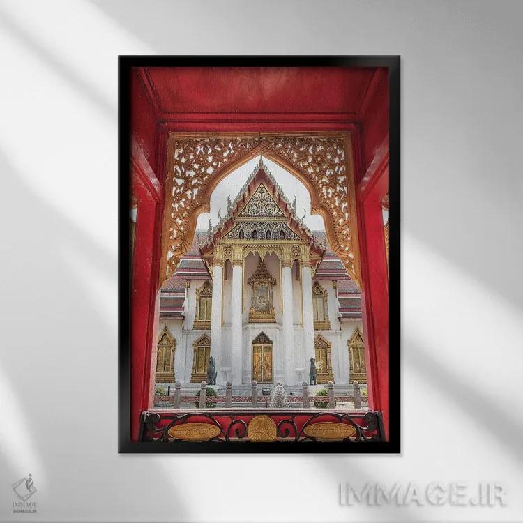 تابلو دکوراتیو سبک تایلندی اثر مانجیک پیکچرز - نمای قابدار مشکی