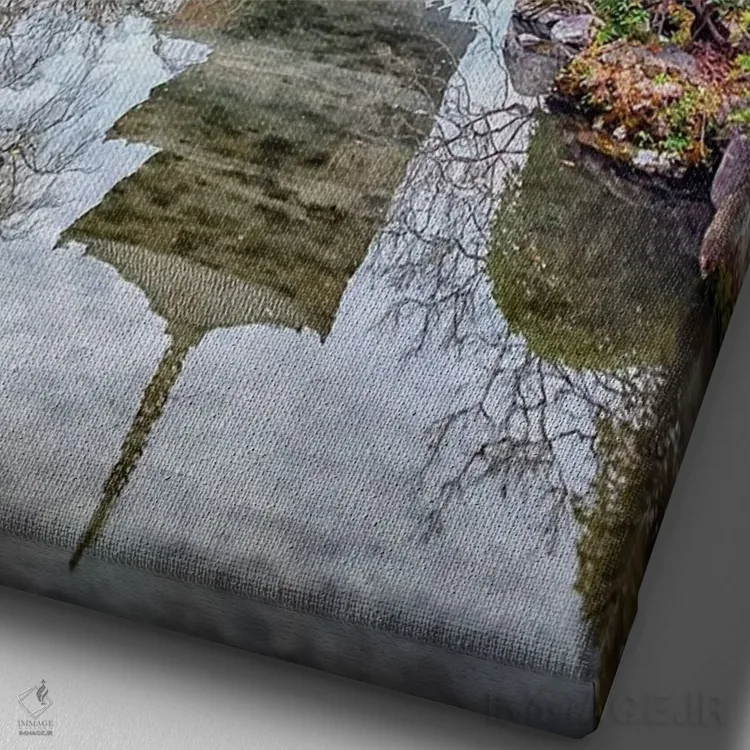 تابلو دکوراتیو معبد توجی اثر مانجیک پیکچرز - نمای نزدیک بافت بوم