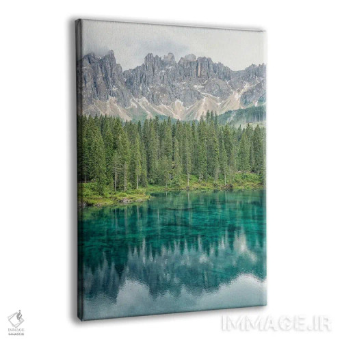 تابلو دکوراتیو دریاچه کاررسه اثر مانجیک پیکچرز - نمای پرسپکتیو محصول