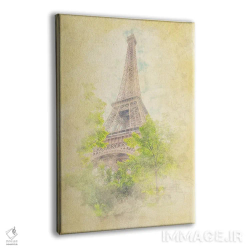 تابلو دکوراتیو آبرنگ برج ایفل اثر مانجیک پیکچرز - نمای پرسپکتیو محصول
