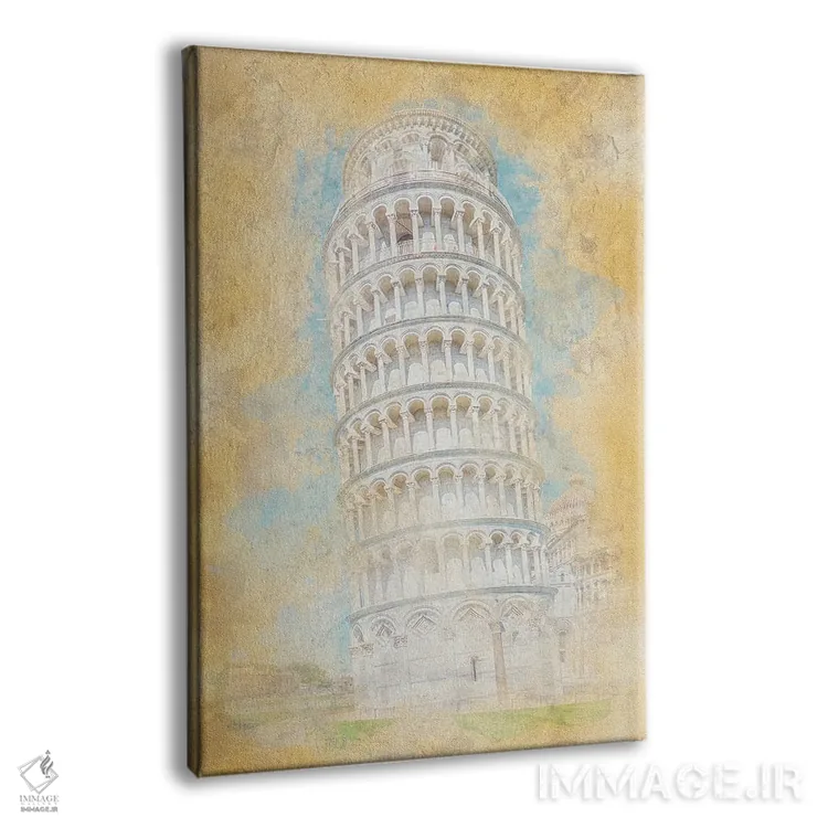 تابلو دکوراتیو آبرنگ پیزا اثر مانجیک پیکچرز - نمای پرسپکتیو محصول