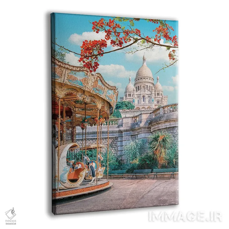 تابلو دکوراتیو آخر هفته در پاریس اثر مانجیک پیکچرز - نمای پرسپکتیو محصول