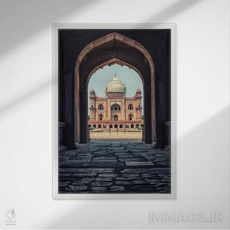 تابلو دکوراتیو مقبره صفدر جنگ اثر مانجیک پیکچرز - نمای قابدار سفید