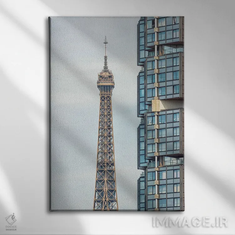 تابلو دکوراتیو آهن در برابر شیشه ها اثر مانجیک پیکچرز - نمای روبهرو روی دیوار