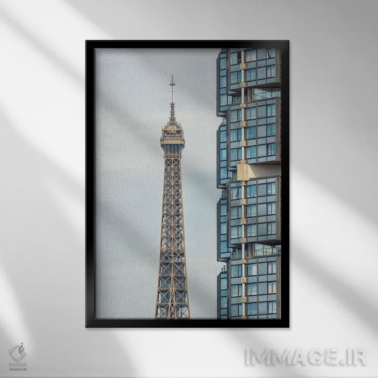 تابلو دکوراتیو آهن در برابر شیشه ها اثر مانجیک پیکچرز - نمای قابدار مشکی