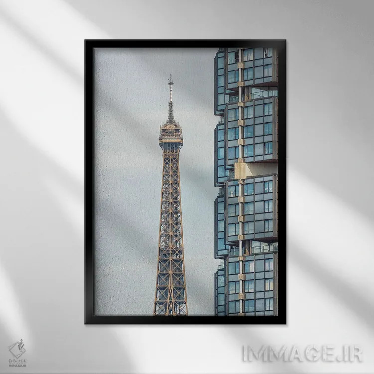 تابلو دکوراتیو آهن در برابر شیشه ها اثر مانجیک پیکچرز - نمای قابدار مشکی